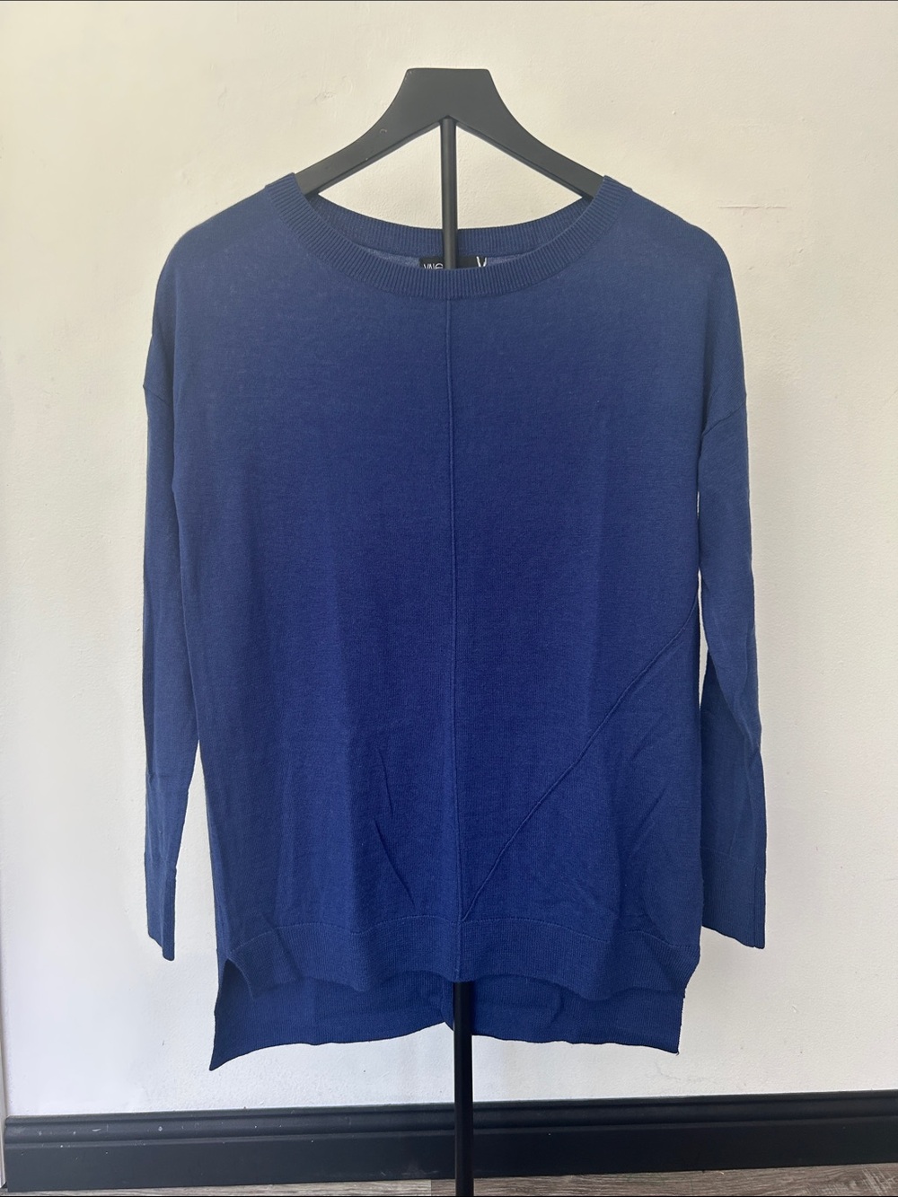 Valette Navy Crewneck Pullover Sweater